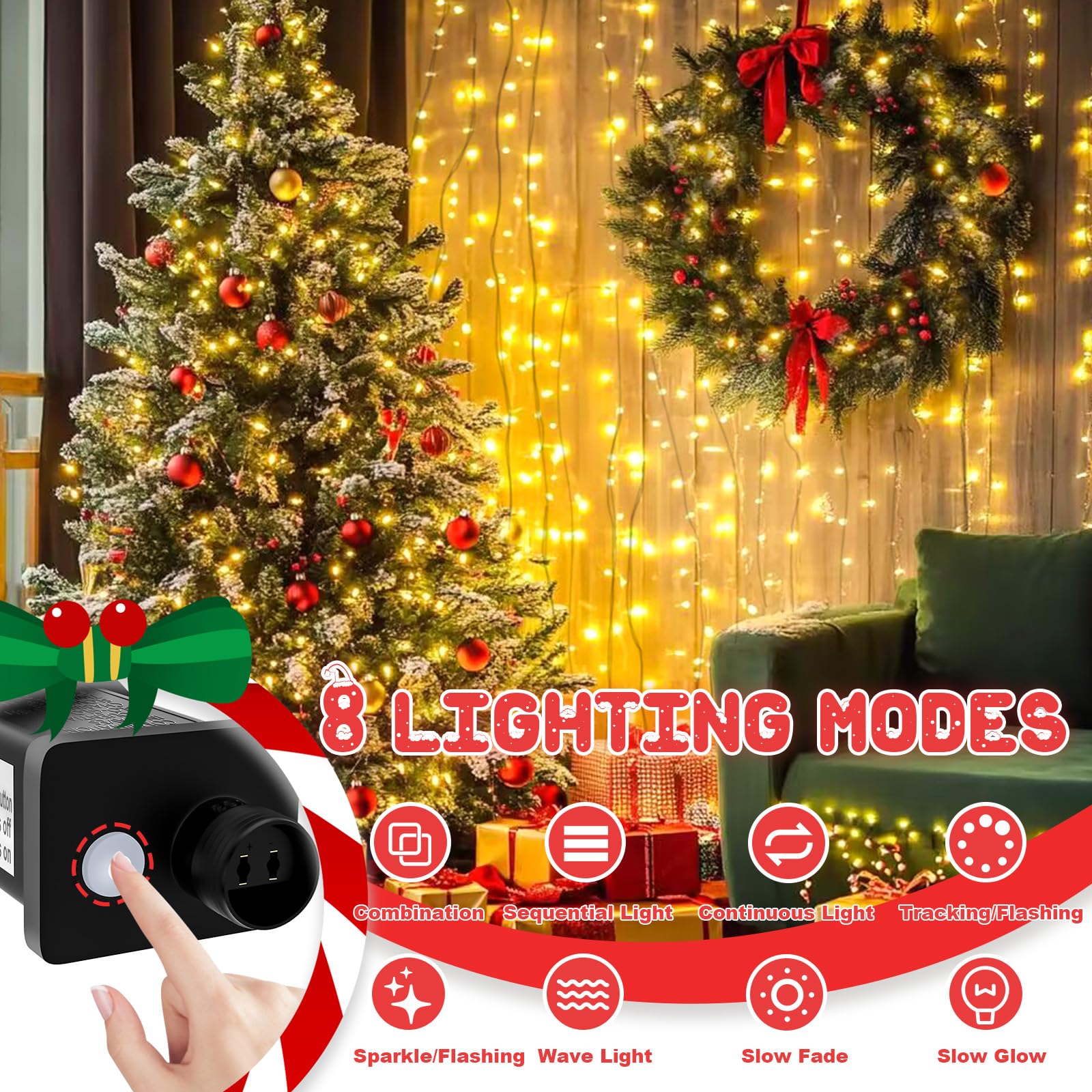 Etopgo 40M 400 LED Christmas Tree Lights - Image 2