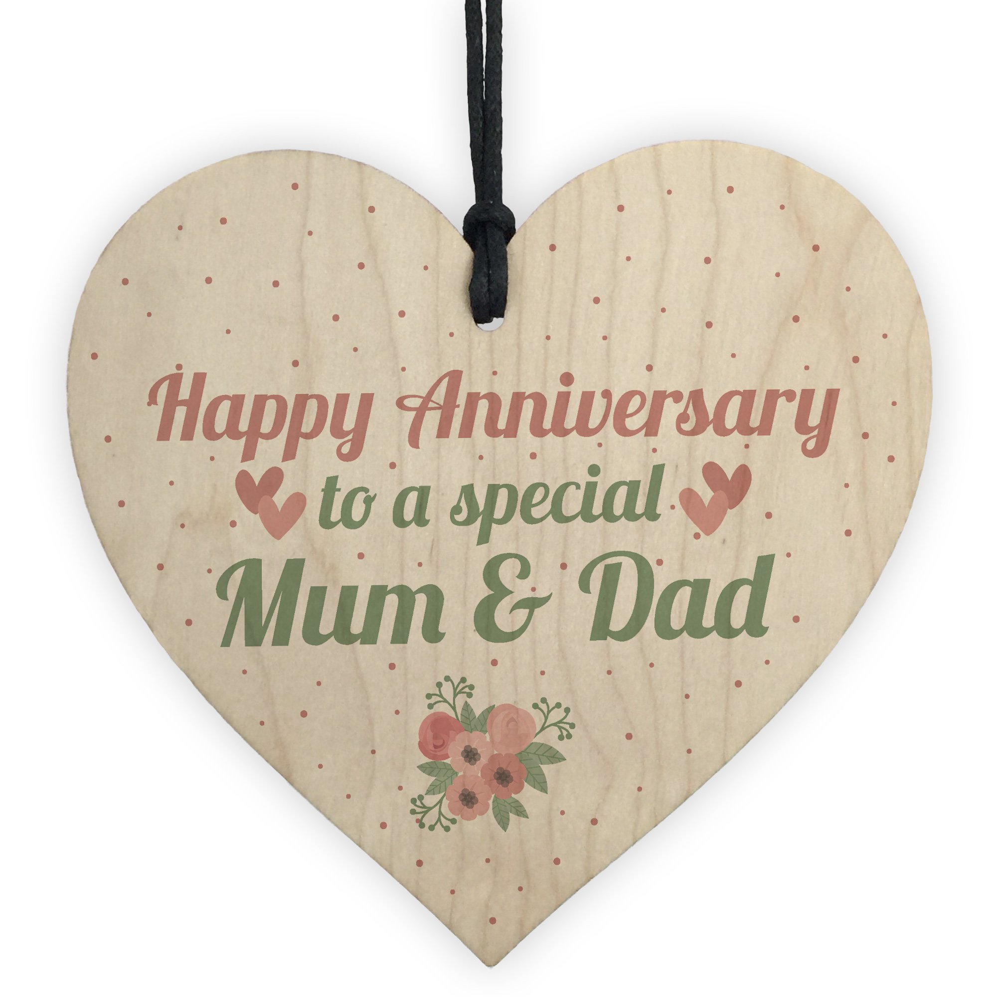 Red Ocean Anniversary First 10th 25th 50th Wedding Anniversary Mum Dad Present Sign
