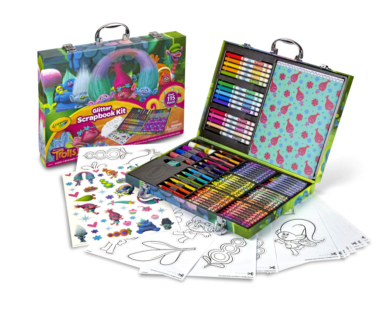 Buy Crayola 1836532 Dreamworks Trolls Glitter Scrapbook Kit, 115