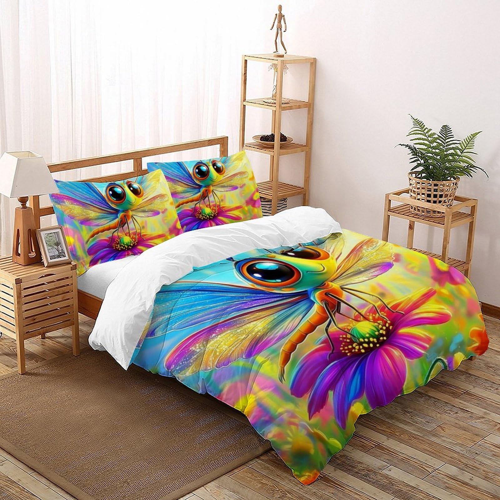 Housse de couette enfant 3D Super King 260x220 cm avec ses deux taies d'oreiller douces