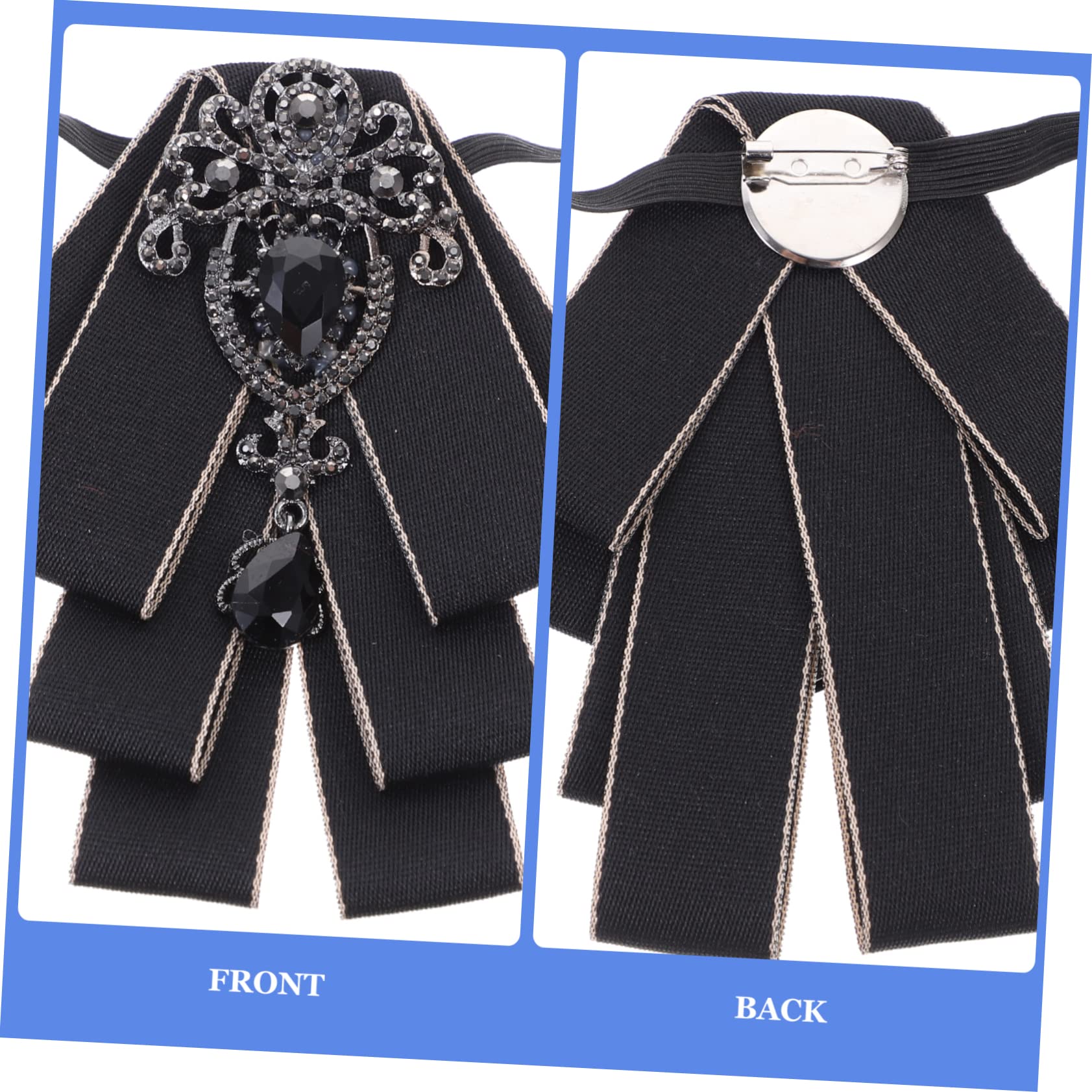 PACKOVE 3piezas Pajarita Para Novio Decoración De Rhinestones Accesorio Elegante Para Bodas y Ceremonias Para Trajes De Novio y Fotografía Bisel