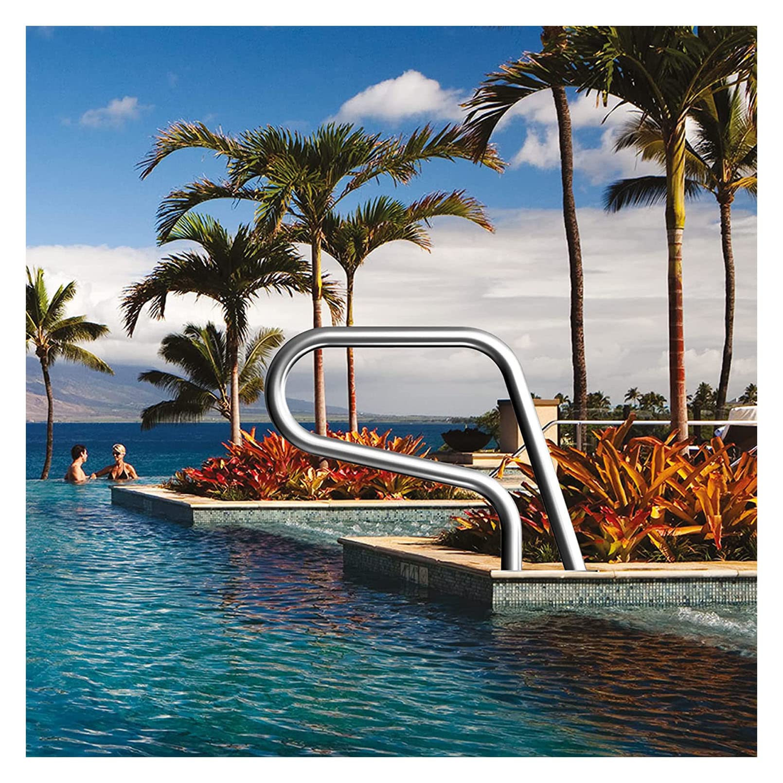 Pool Signs On Railing Pool Railings For Inground Pools SR Smith 48