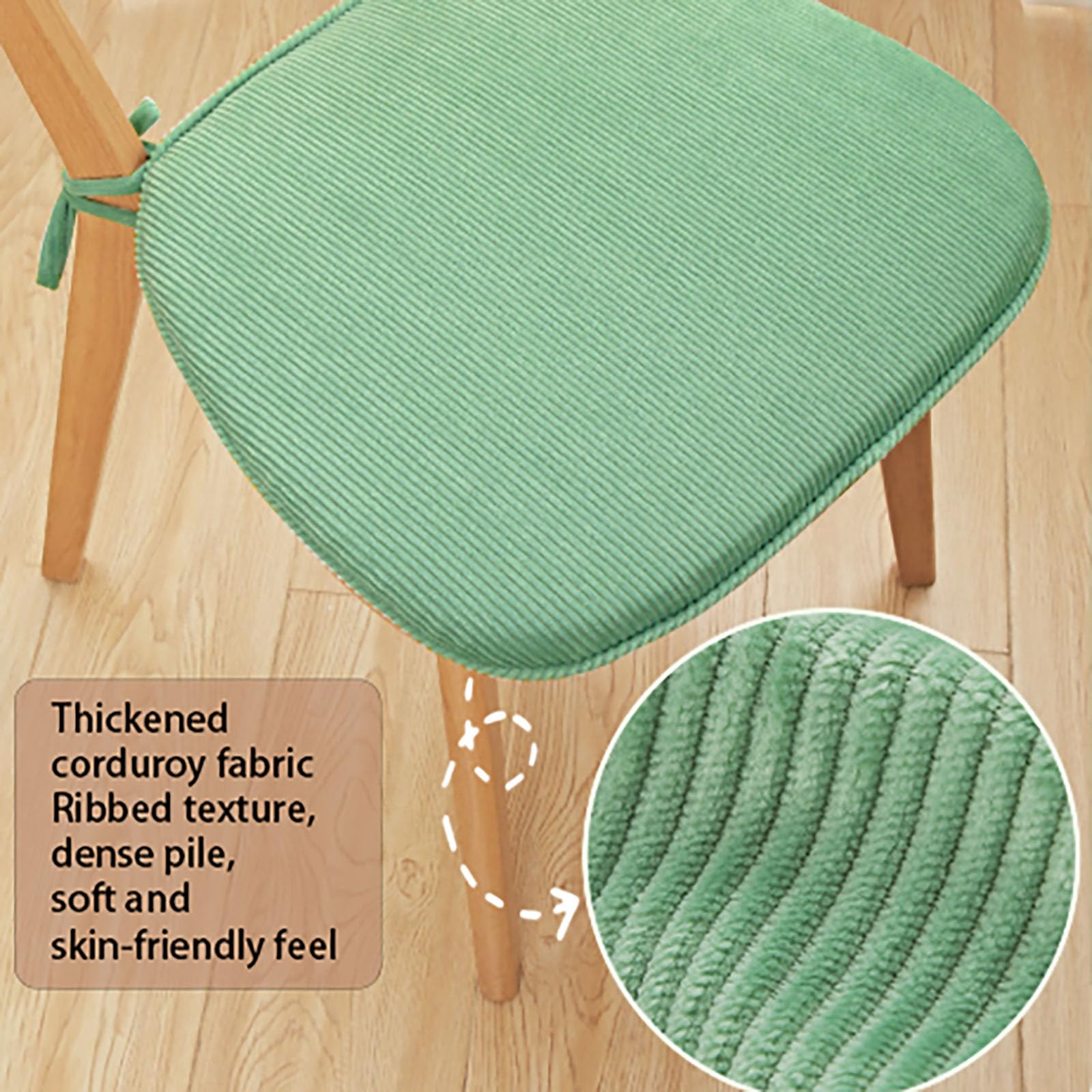Generico Cuscino per Sedia Semicircolare Lavabile con Lacci 43x41x35 Cm. Cuscino Antiscivolo per Sedia da Esterno per Sedia da Giardino, Sedia da Pranzo O Sedia da Ufficio,Marrone,2PCS