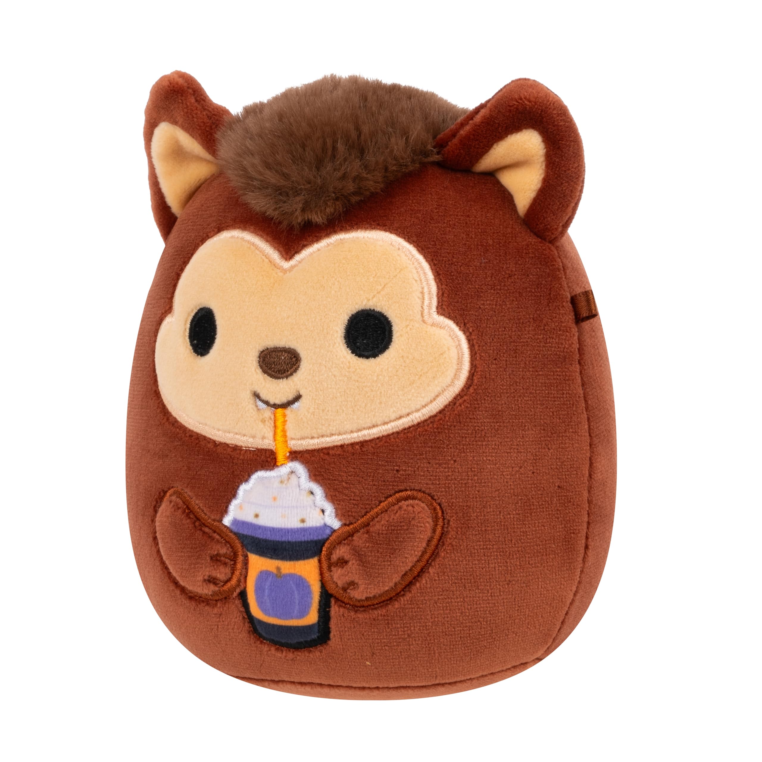 Squishmallows 7.5-Inch Wade the Brown Werewolf Holding Frappe Halloween Plush, Multicolor, 7.5 inches - Image 2