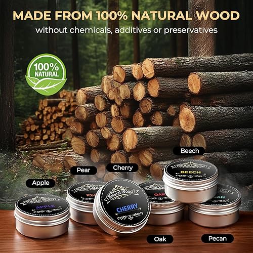 Miniatura 3 de Kit de ahumador de whisky, kit eléctrico de ahumador de cóctel con virutas de madera de 6 sabores, kit de ahumador recargable a la antigua, kit de