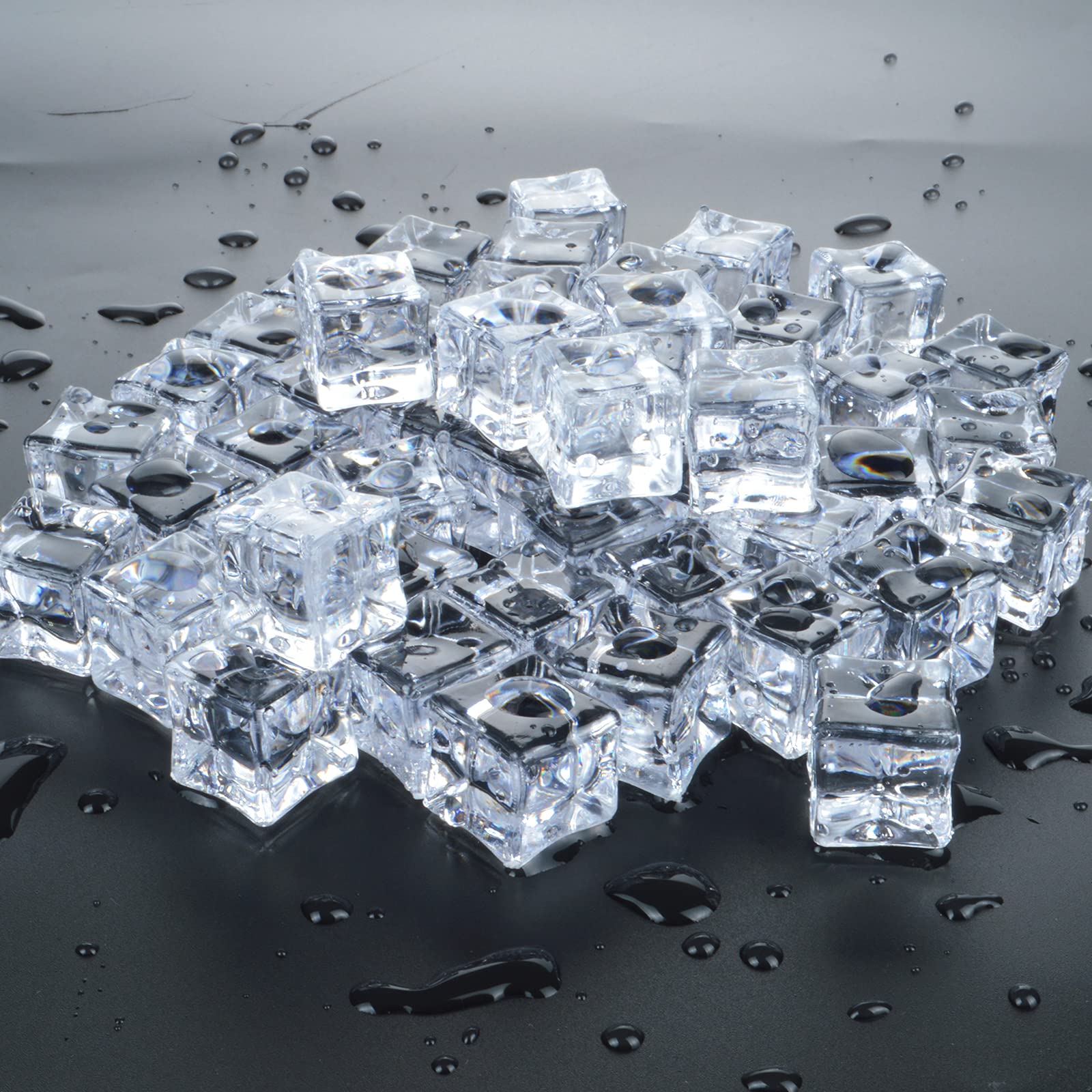 Buy ROLLMOSS 50 PCS Fake Ice Cubes, Acrylic Ice Cubes Fake Crushed Ice