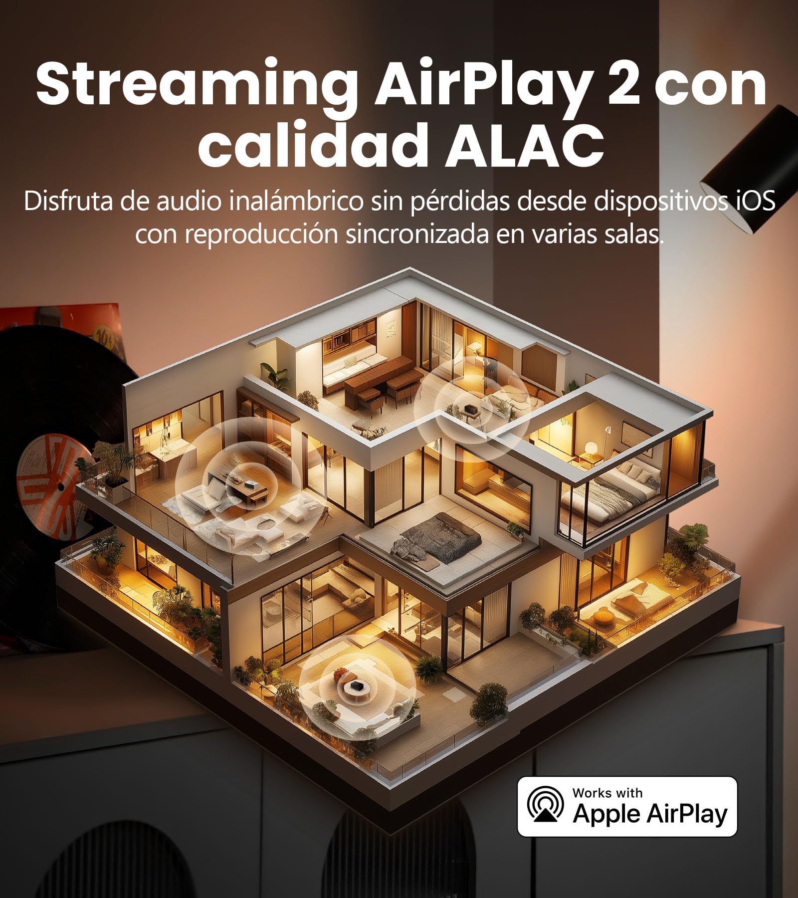 Edifier S300 Altavoces de Escritorio Retro, Audio Hi-Res Cableado e Inalámbrico, 80W (RMS) de Potencia, Bluetooth 5.4 Multipunto, WiFi Multihabitación (AirPlay 2), Entrada AUX y USB-C,marrón