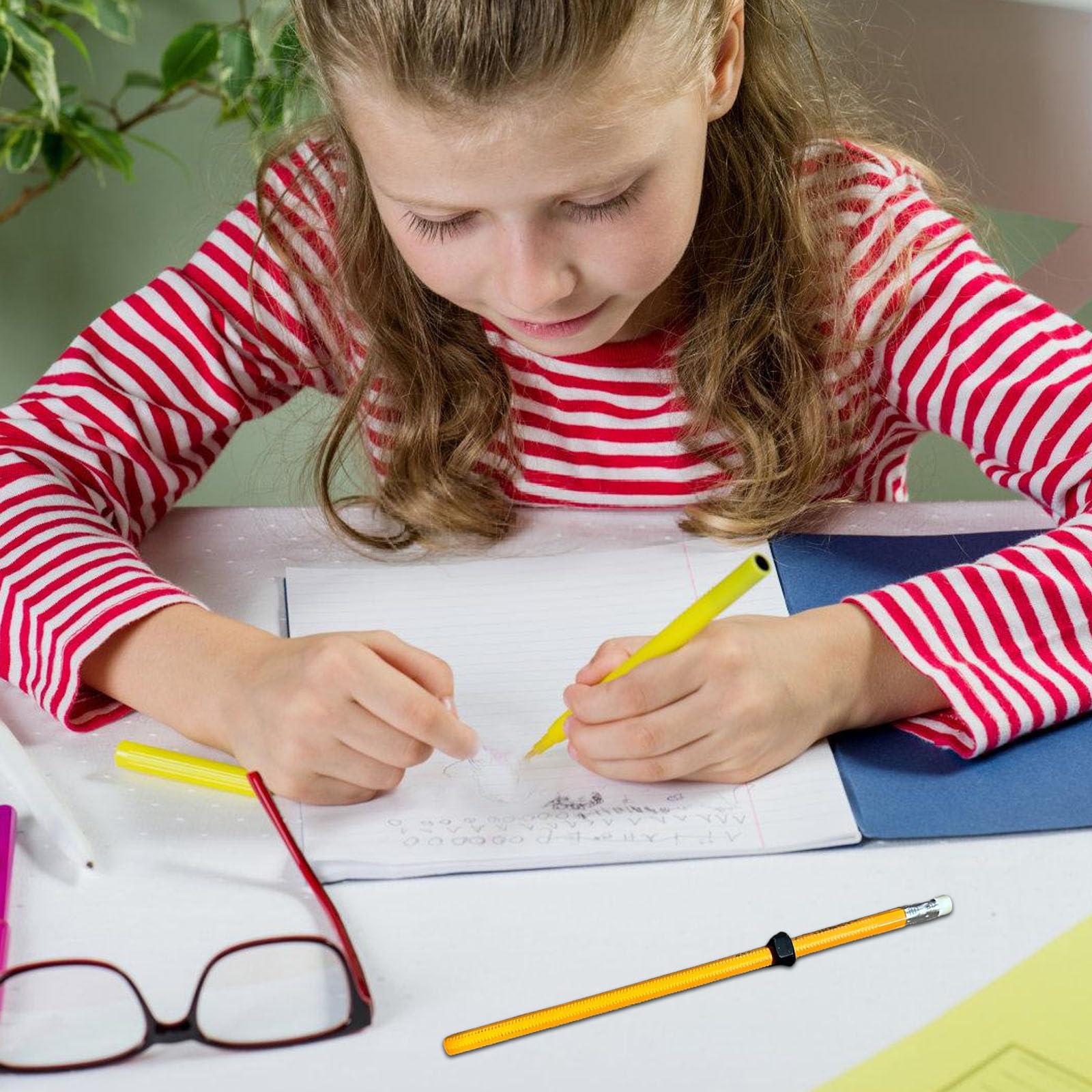Leise Wirbelnder Bleistift mit Permanenter Metallmutter Plan Lehrer Vorschlag Wahrnehmungshilfe für Konzentration und Destruktive Leise Spielzeug für Klassenzimmer