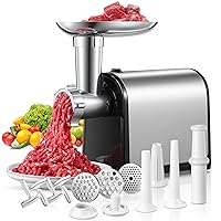 Tritacarne, 3 in 1 Tritacarne Elettrico con 3 Piastre Abrasive in Acciaio Inox