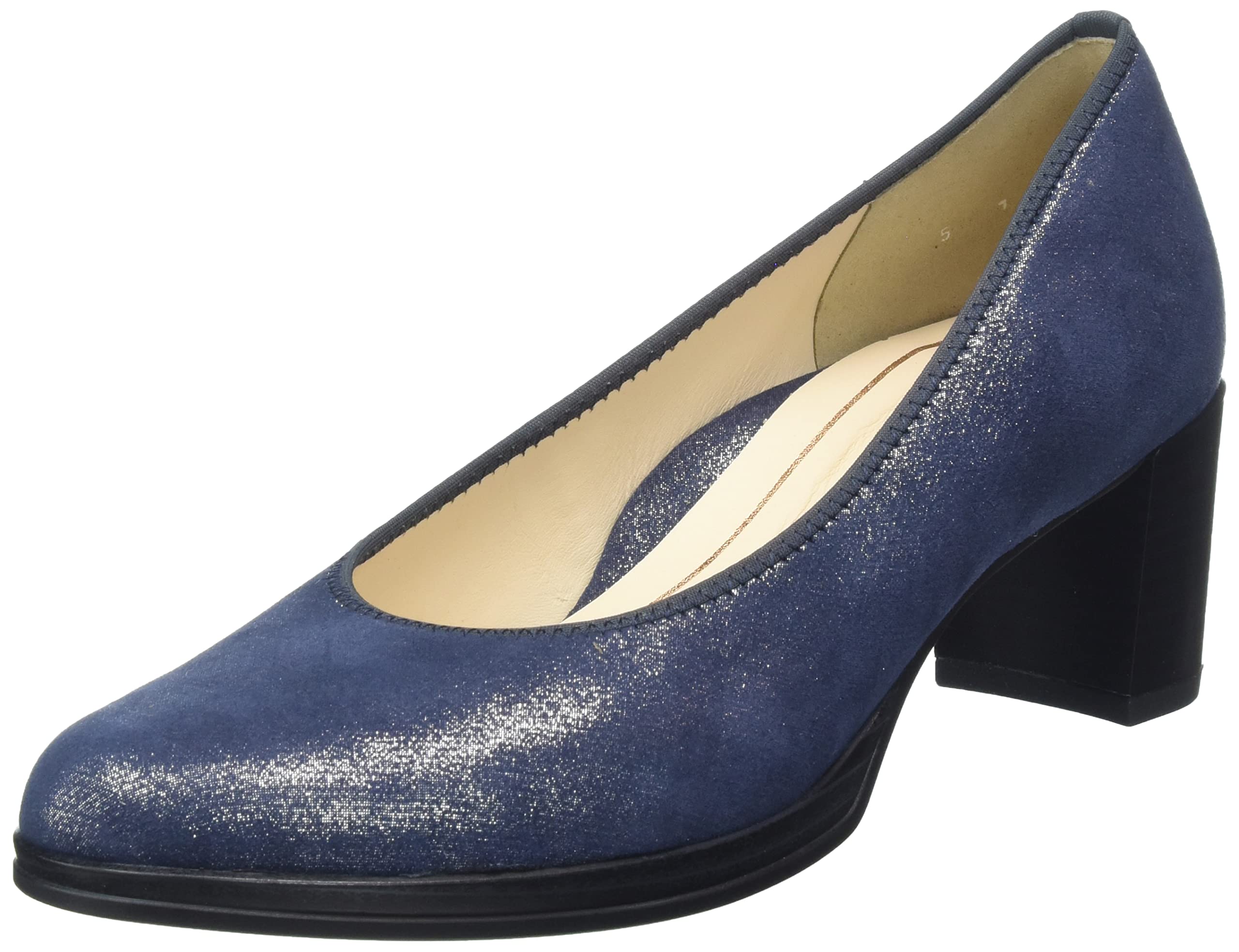 ARA Women's Cannes Court Shoes, Blue, 42.5 EU Weit