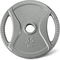 Vista 6 de Yaxa Basics 2-Inch Olympic Cast Iron Grip Weight Plates