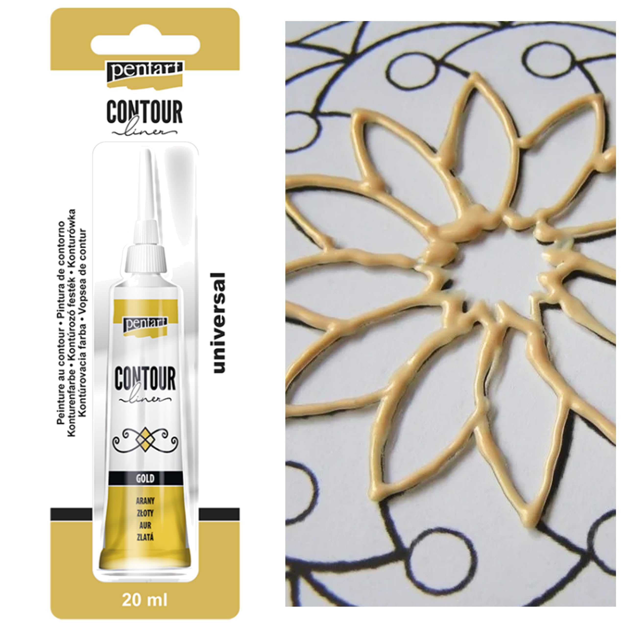 Pentart Gold Universal Contour Liner 20 Ml