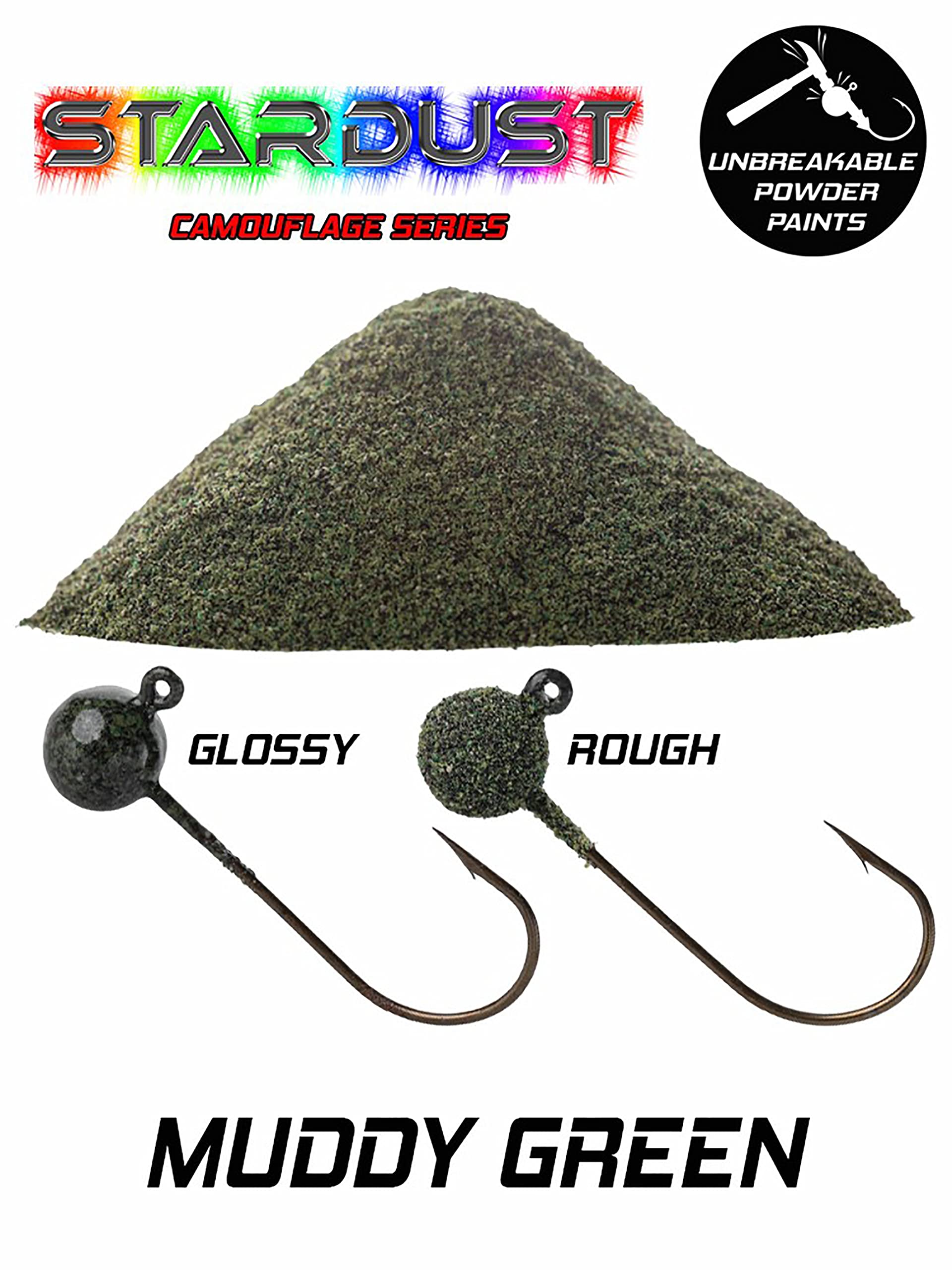 Poudre de revêtement en plastique pour poids de pêche Couleur : vert boueux – 500 g