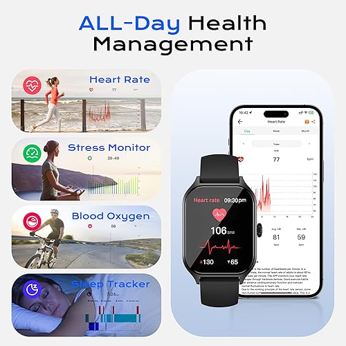 Miniatura 5 de ChatGPT - Reloj inteligente de traducción AI, pantalla AMOLED, reloj de fitness, relojes para hombres y mujeres, aleación de titanio IP68