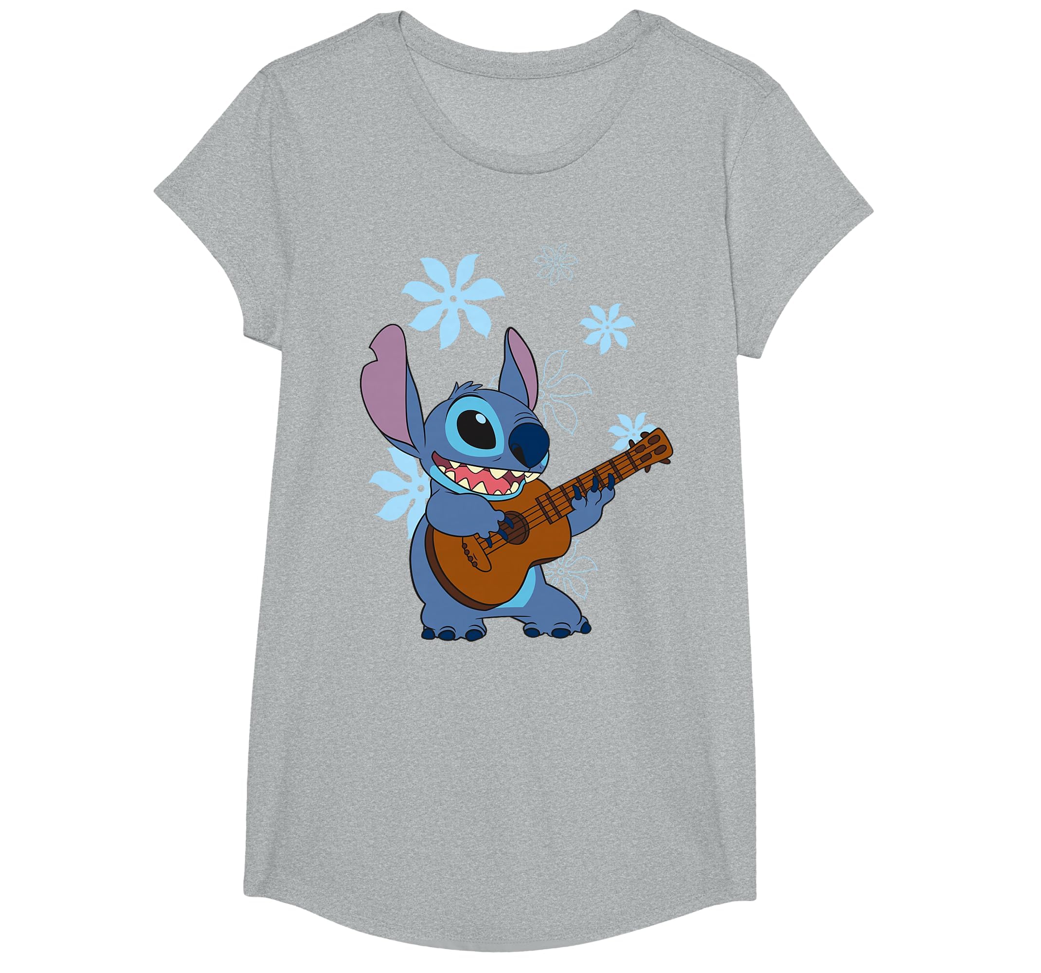Girl's Lilo &amp; Stitch Floral Ukulele Dance T-Shirt