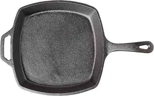 Miniatura 4 de Jim Beam JB0217 - Sartén cuadrada de hierro fundido de 10.5 pulgadas para parrilla, gas, horno, eléctrico, inducción y vidrio, color negro