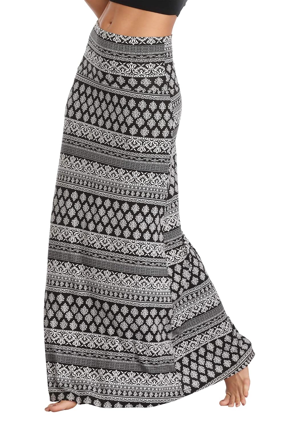 Women's Summer High Waist Boho Yoga Maxi Skirt Elastic Pull On Long Skirts - Review, Price and Buying Guide