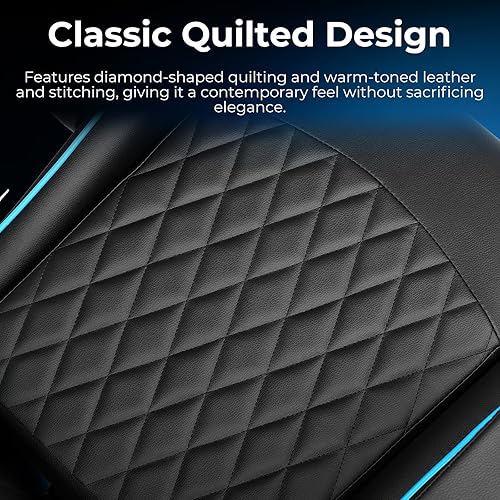 Miniatura 6 de EXRACING Silla ergonómica para videojuegos, silla de computadora con reposapiés y soporte lumbar, silla de oficina de cuero con respaldo alto