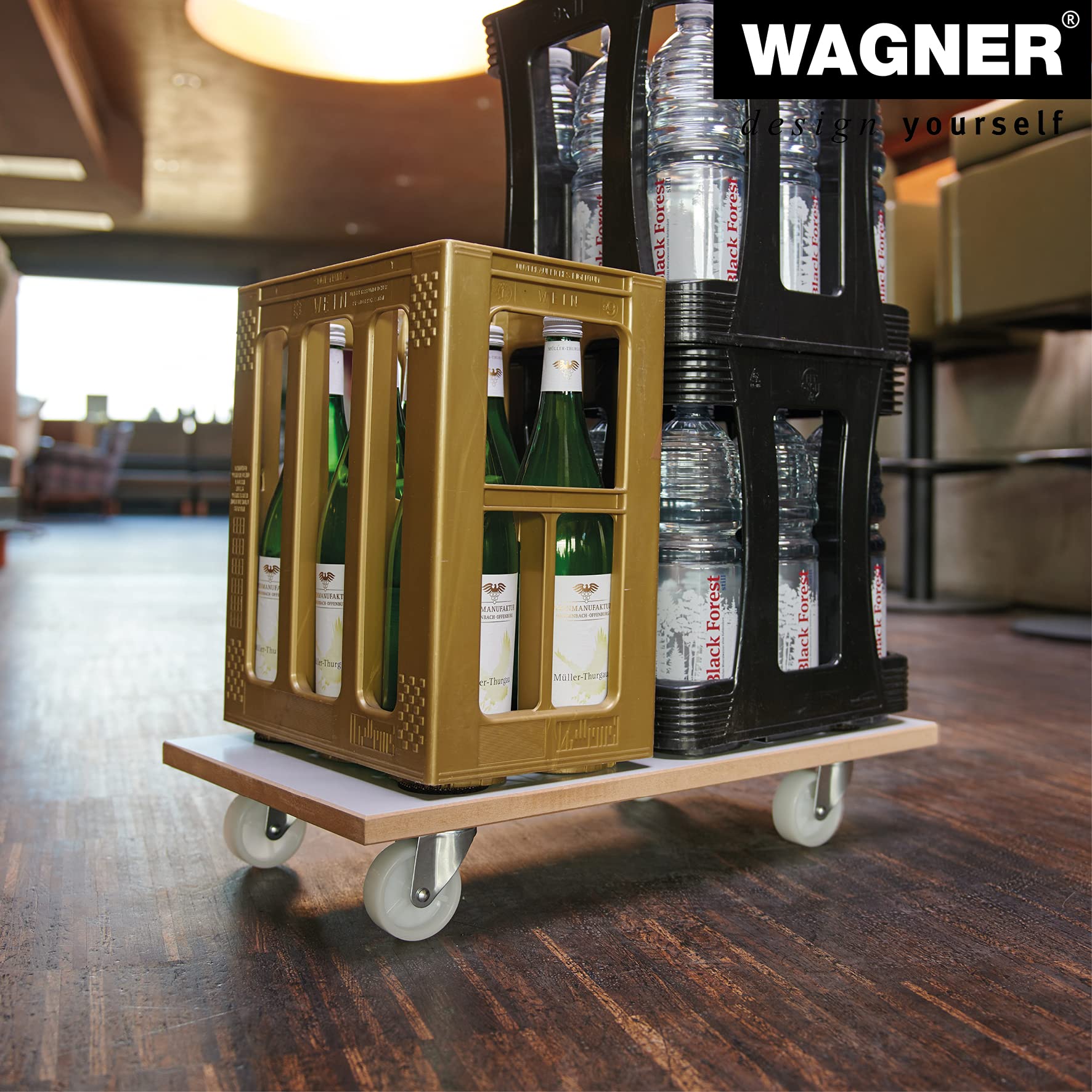WAGNER Pomoc transportowa MM 1319 I 57,5 x 30 x 10 cm – nośność 200 kg – specjalna powłoka I podkładki antypoślizgowe I najlepsza mobilność I łatwa w pielęgnacji I wytrzymała i wytrzymała – 20131901