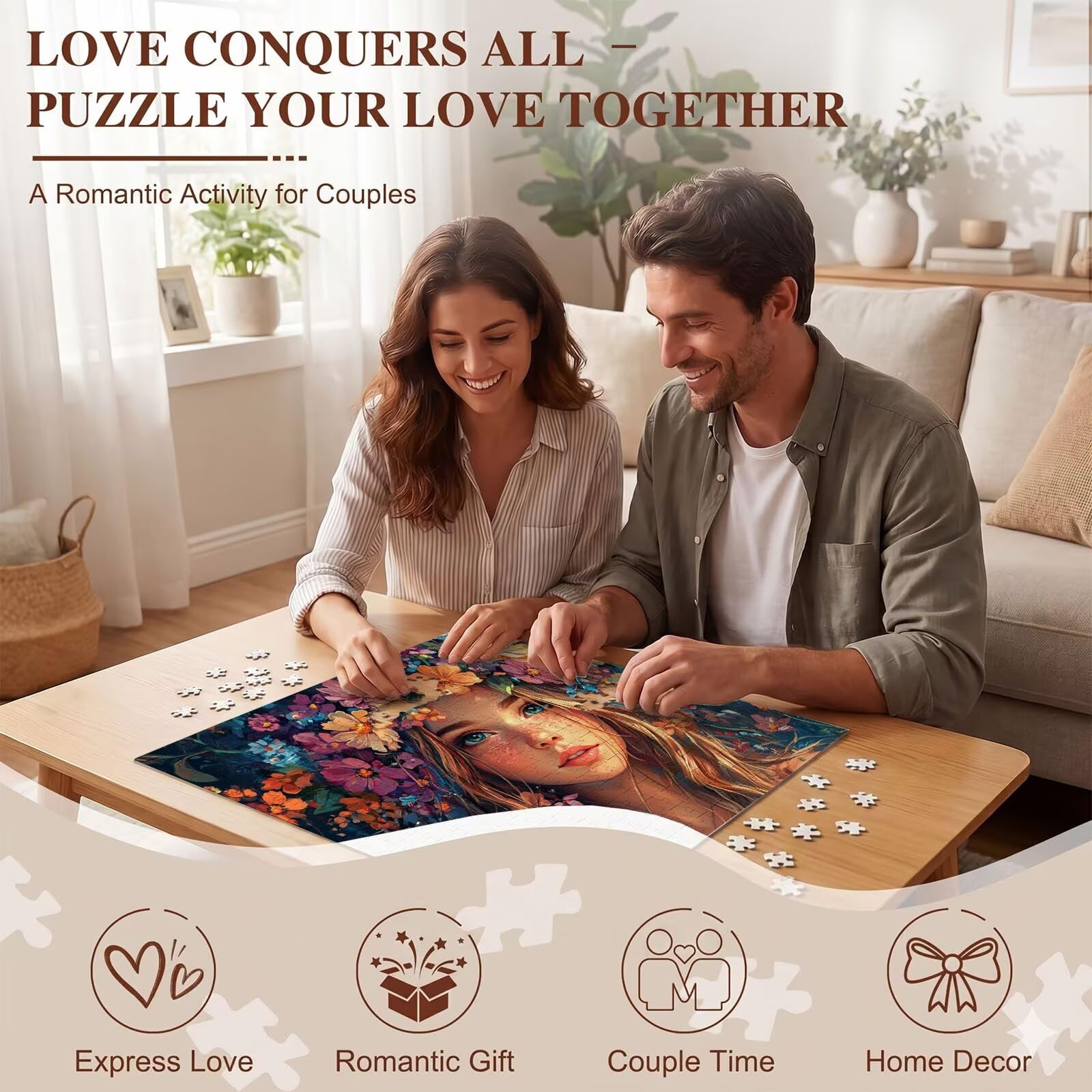 Dibujos Animados Belleza-2 Puzzle de 1500 Piezas, Juego de Mesa Familiar de Madera - Rompecabezas Adultos para Toda La Familia, Rompecabezas Educativo DIY y Antiestrés - Regalo, 87 x 57 cm f0-548