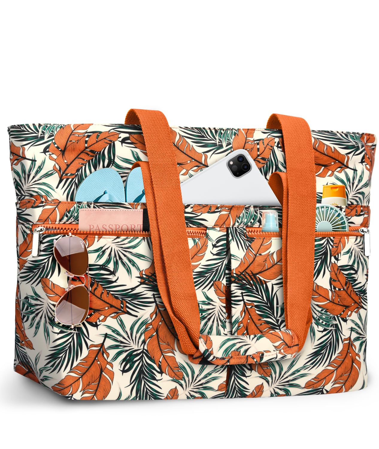 HUANLANG Large Beach Bags for Women Pool Bag with Zipper