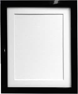 Cadre Photo Noir Avec Passe-Partout Blanc 60x80 Cm Pour Photo 50x70 Cm - Frames By Post