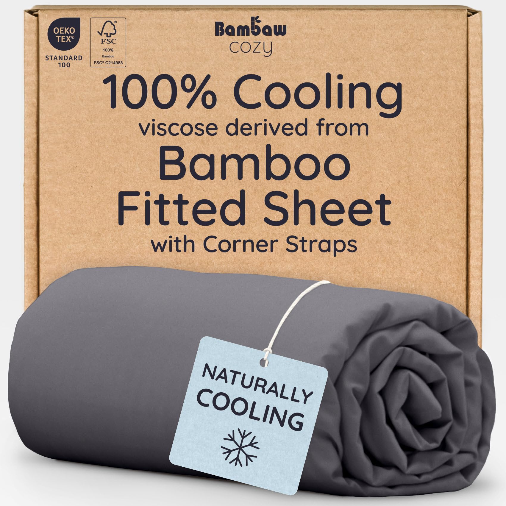 Bambaw Viscose Derived from Bamboo Fitted Sheet Queen