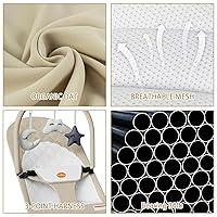 Vista 6 de Asiento Rebotador Portátil para Bebés para Infantes, 0-18 Meses, 3 Modos de Uso con Mecedora y Opciones Estacionarias, Silla Ergonómica