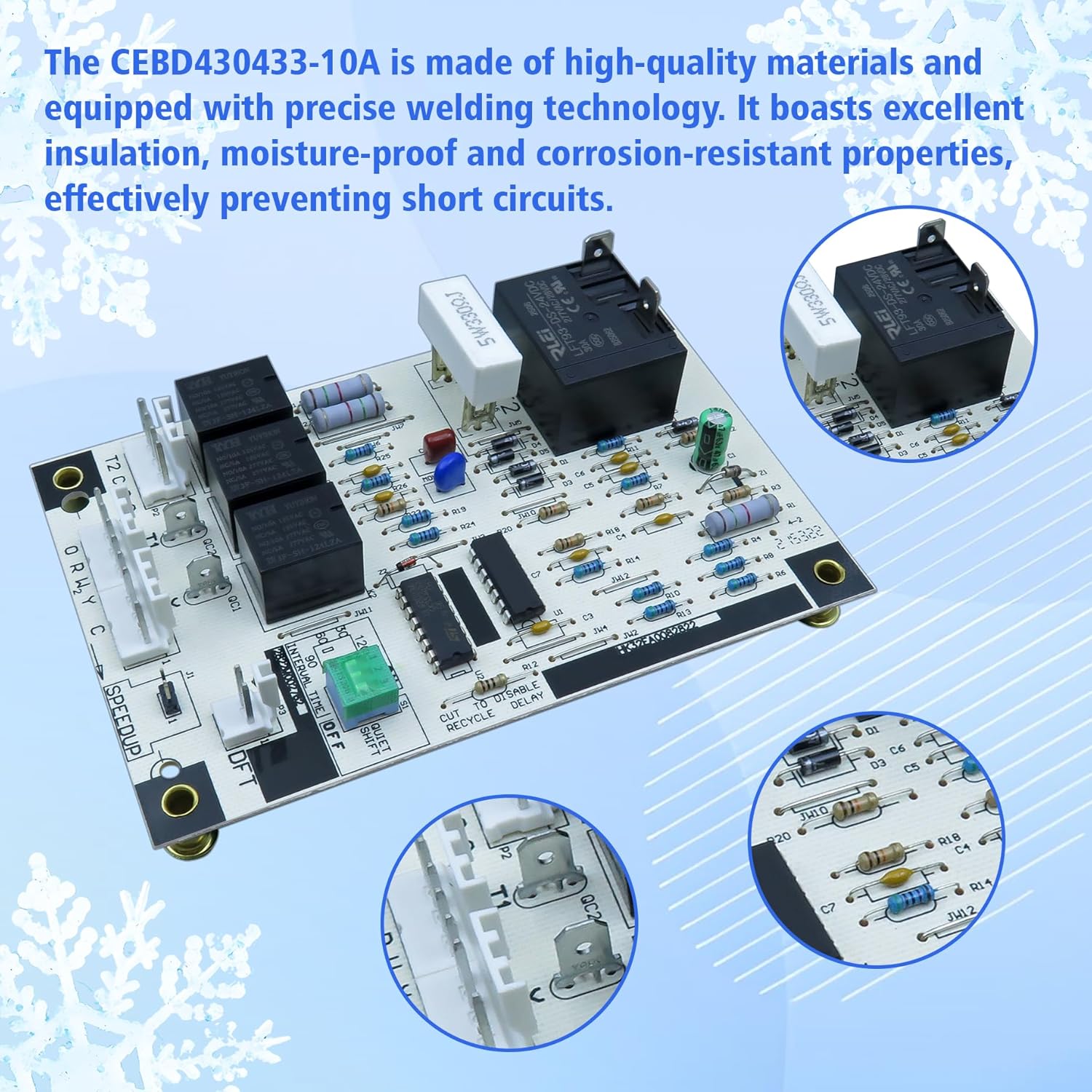 CEBD430433-10A Defrost Control Board Replacement HK32EA003 HK32EA008 CES0130076-00 Control Board,Compatible with Carrier/Bryant/Payne
