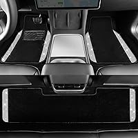 Vista 2 de CAR PASS - Tapetes para automóvil con diamantes de imitación y almohadilla para el talón, antideslizantes, de cloruro de polivinilo, impermeables