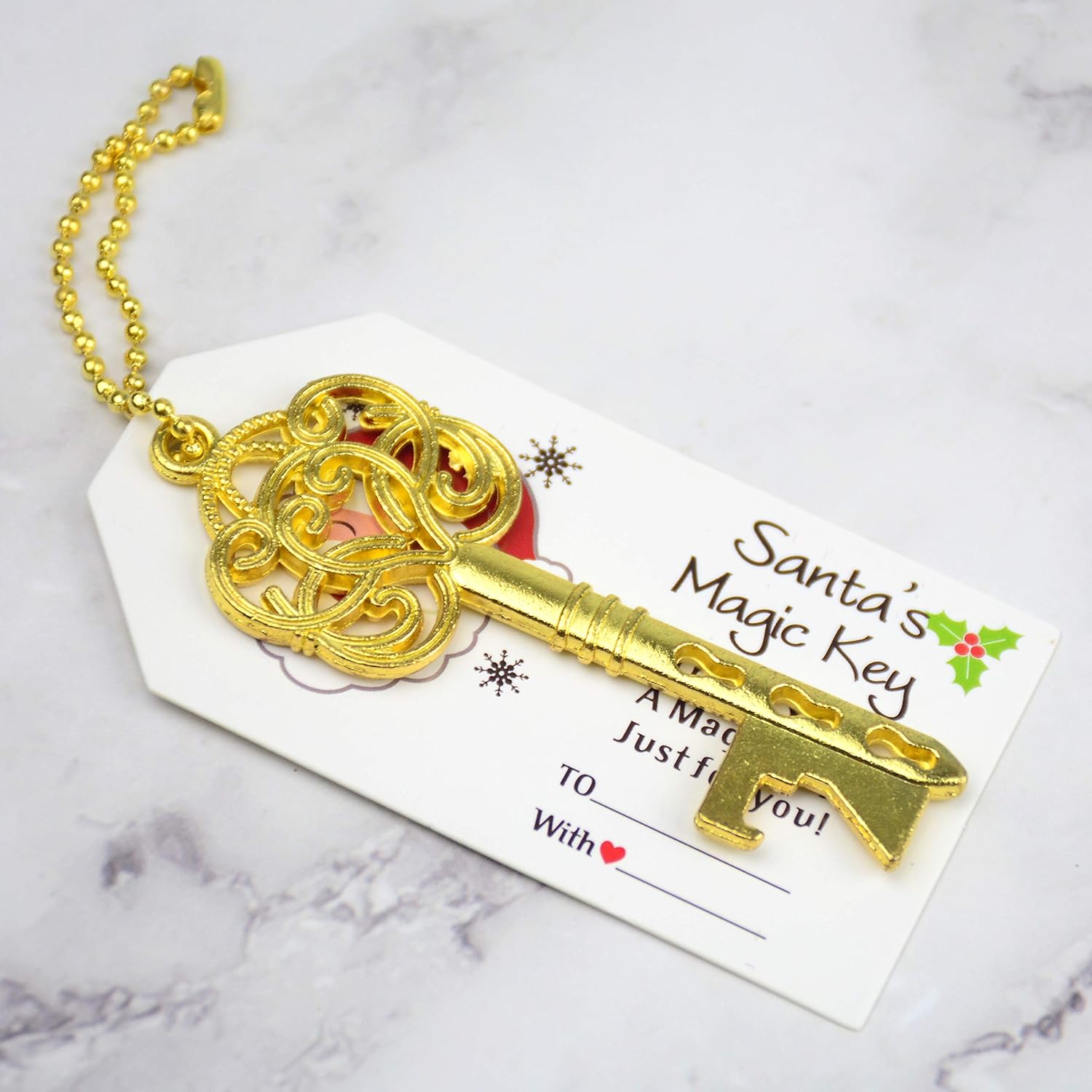 Top Rated Makhry 52pcs Vintage Skeleton Key Bottle Opener Christmas Party Favor Guest Souvenir Gift Set with Santa Tag Card and Keychain New Product Makhry 52pcs Vintage Skeleton Key Bottle Opener Christmas Party Favor Guest Souvenir Gift Set with Santa Tag Card and Keychain