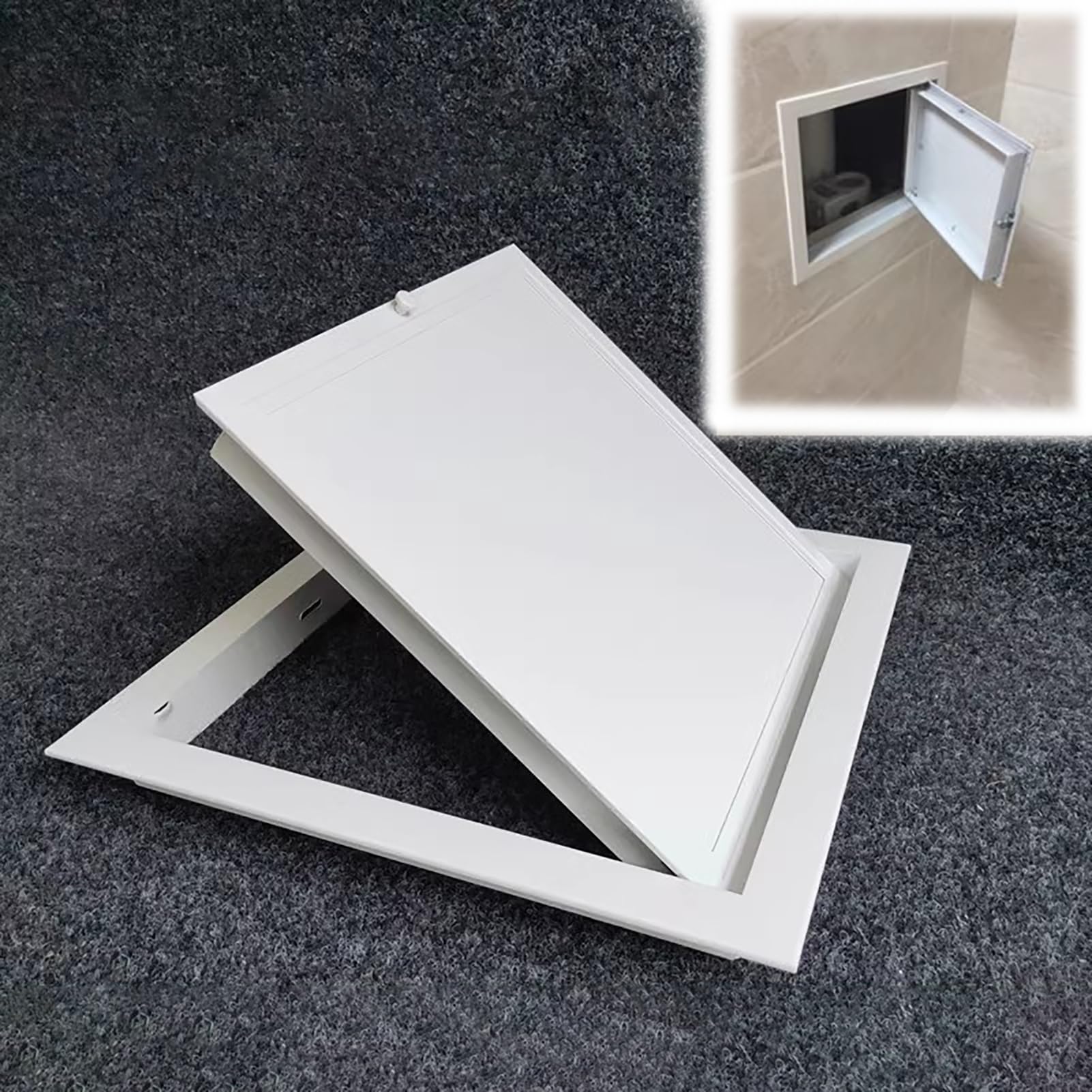 Trampilla Pladur Panel de Acceso de Plomería Empotrado para Paneles de Yeso, Puerta de Acceso Extraíble con Marco y Panel Metálicos, Panel de Acceso de Fácil Instalación para Cocina Exterior(55x65cm(2