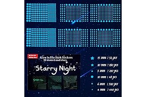 1230 PCS Glow in the Dark Stars Wall Stickers