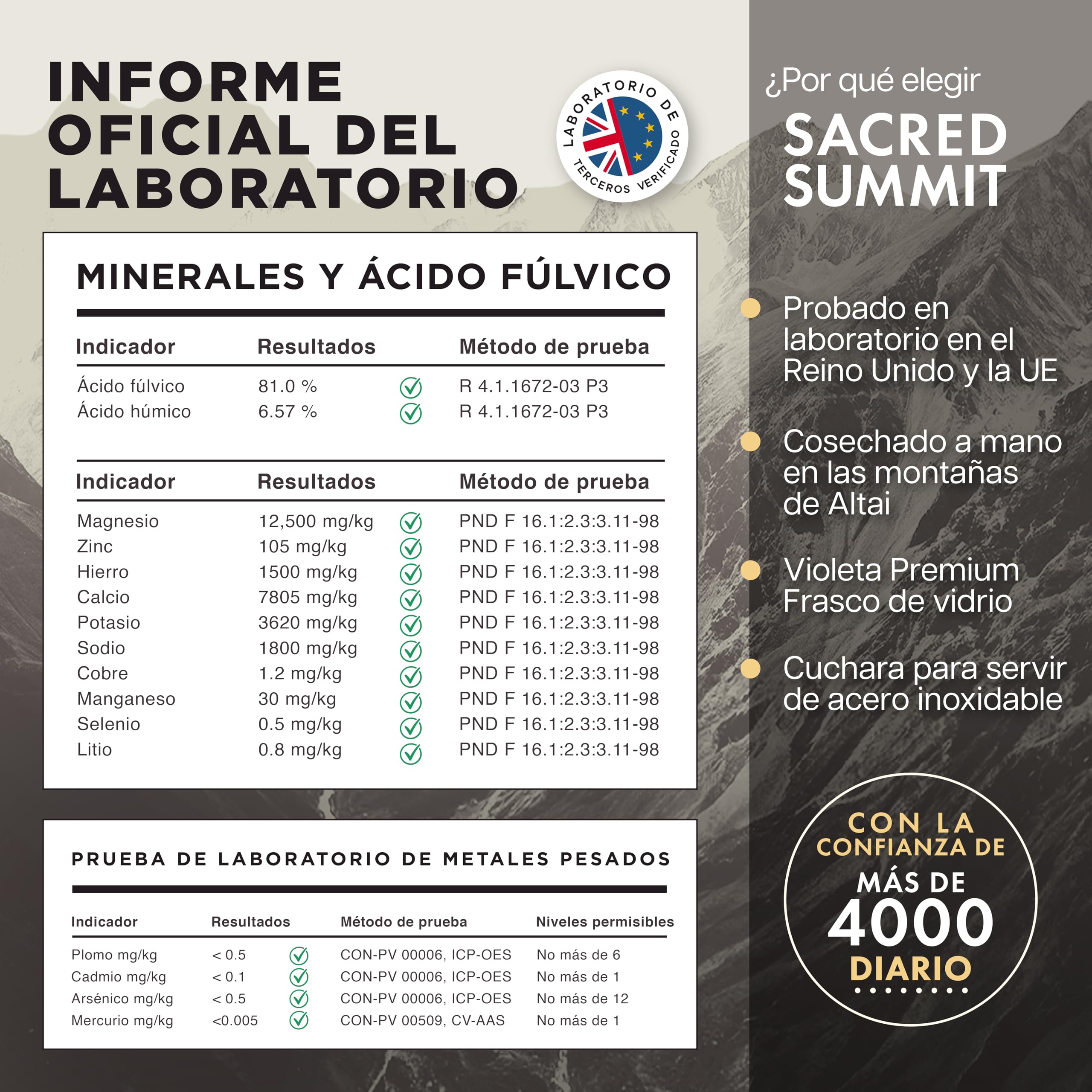 Resina de Shilajit Dorado 40g – 81% Ácido Fúlvico, B12 & Minerales – Energía, Enfoque & Resistencia – Vegano, Probado en Laboratorio – Suministro de 3 Meses