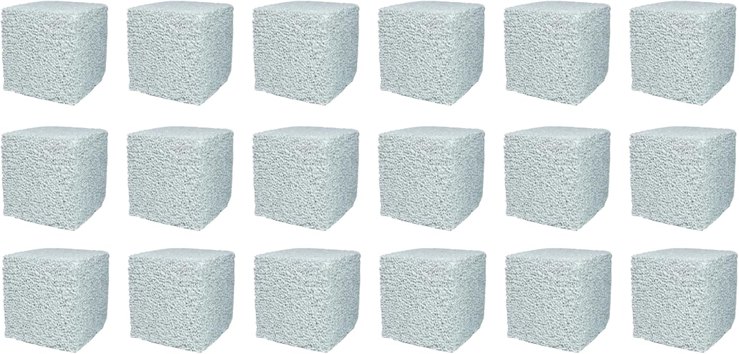 Ceramic Filter Media Blocks for Beneficial Biological Aquarium Filtration - 18x 2x2x2 Cubes