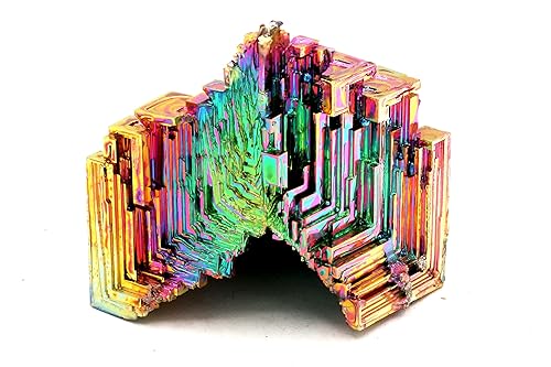 Muestra de piedra de cristal de bismuto arcoíris para colección, decoración, envoltura de alambre, Wicca, Reiki, curación energética al 99,99%