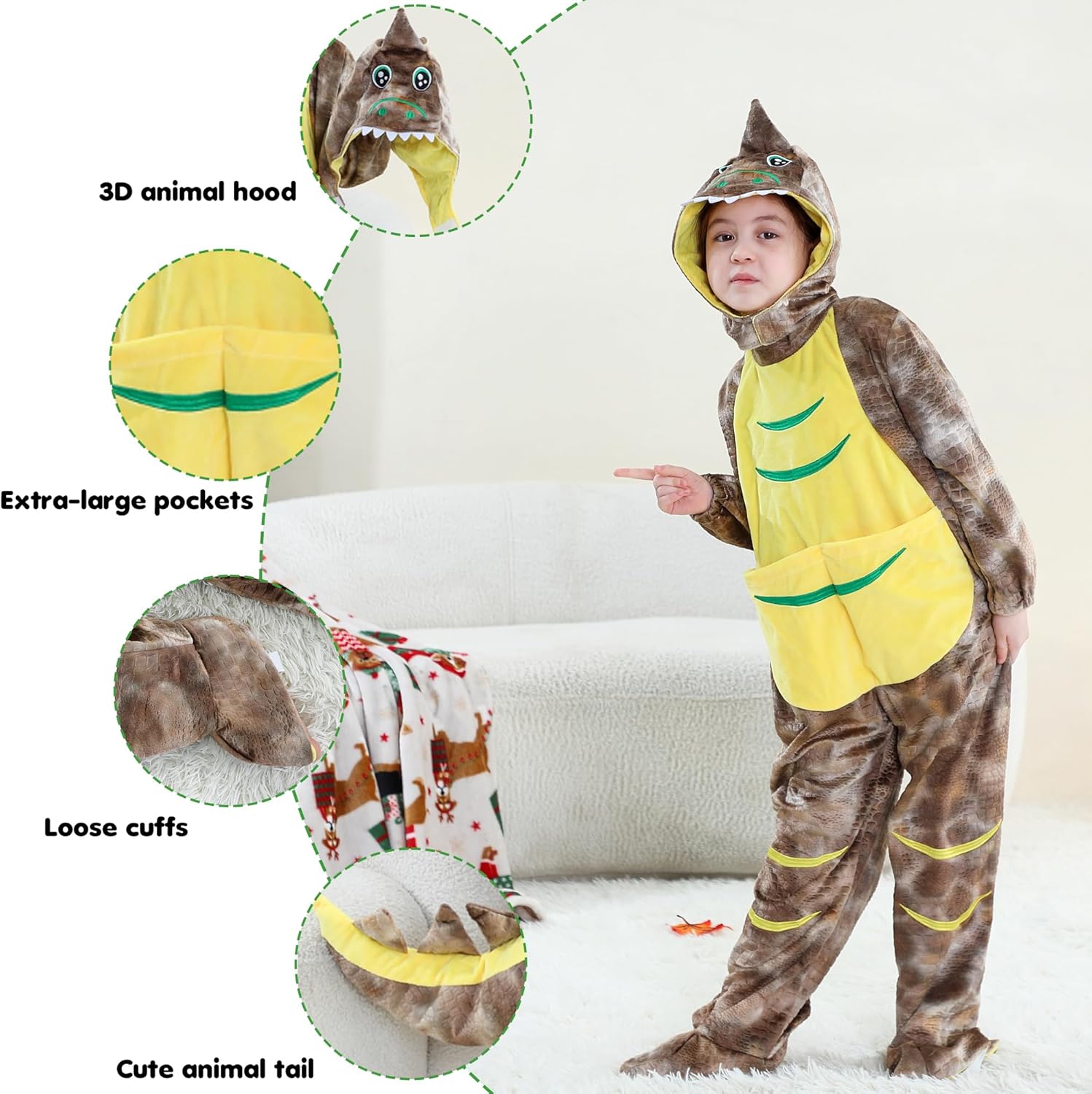 MICHLEY Adorable Animals Cosplay Costume for Kids 3-12Years Soft Breathable & Skin Friendly Halloween Birthday Party - Image 2