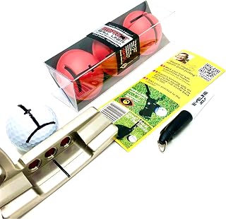 EyeLine Golf Impact Ball Liner 3-Pack with Marker by Hank Haney - Easy Ball Marking Stencil for Accurate Putter Face & Target Line, USGA Legal, Precision Putting Alignment Tool Used by Tour Players