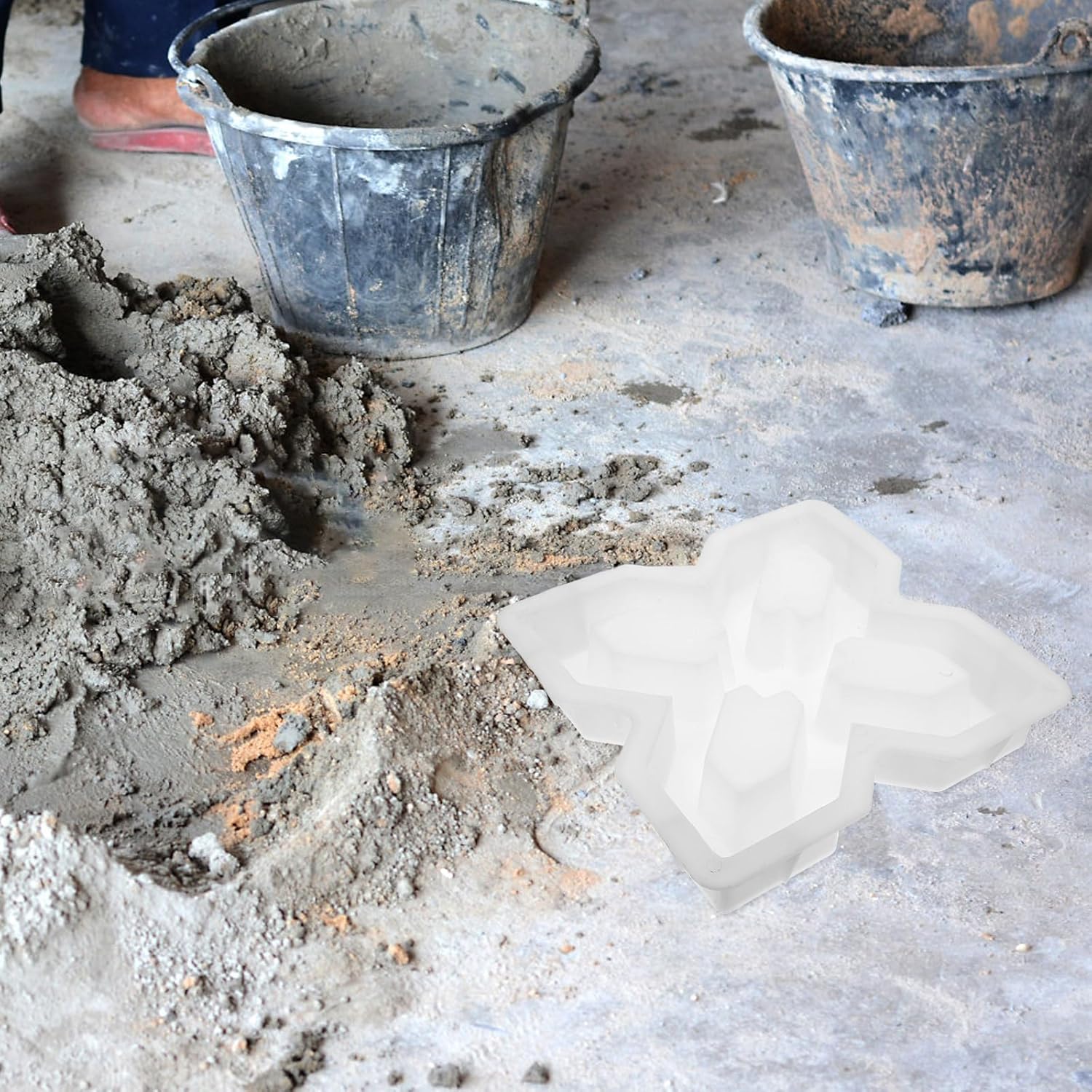 GANAZONO Concrete Molds Paver Mold Cement Stepping Stone Cement Brick Stepping Stone Forms s Cpavement Concrete s Floor Model Tile