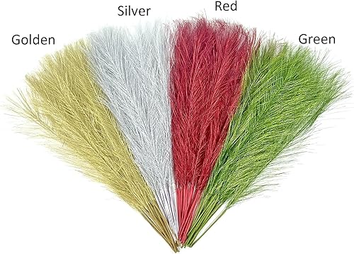 Miniatura 6 de Decoración bohemia de hierba de pampa sintética, 17.7 pulgadas, 15 tallos cortos, decoración de pompas artificiales para sala de estar, decoración