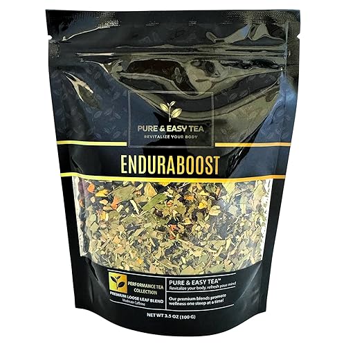 Té puro y fácil, EnduraBoost, té deportivo, fórmula energética y combustible corporal, apoya el rendimiento atlético y la función cognitiva,