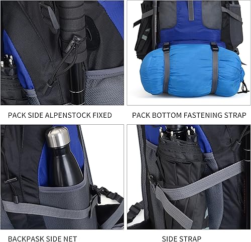 Miniatura 4 de Morral de senderismo. Morral ligero para acampar, con impermeabilidad 50L para uso al aire libre.