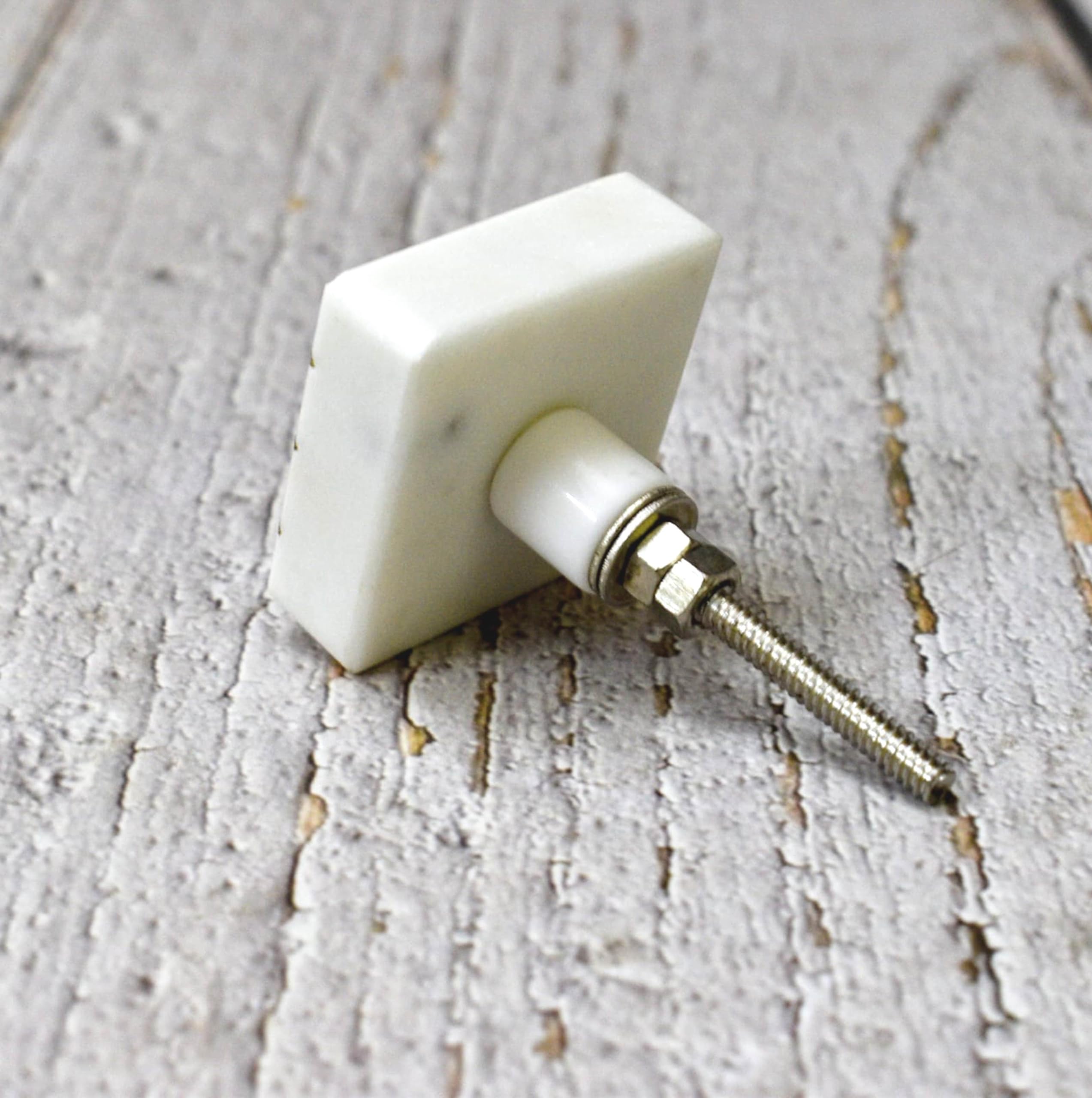 ARTISNO Square Marble Brass Knob, Modern Cabinet Knob, Decorative Hardware, Furniture Hardware, Cabinet Handles - Image 4