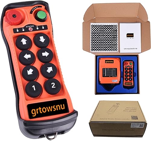 Transmisor y receptor de control remoto de radio inalámbrico industrial de 12 a 24 V CACC de 8 botones para puente superior de 12 V 24 V grúa torre