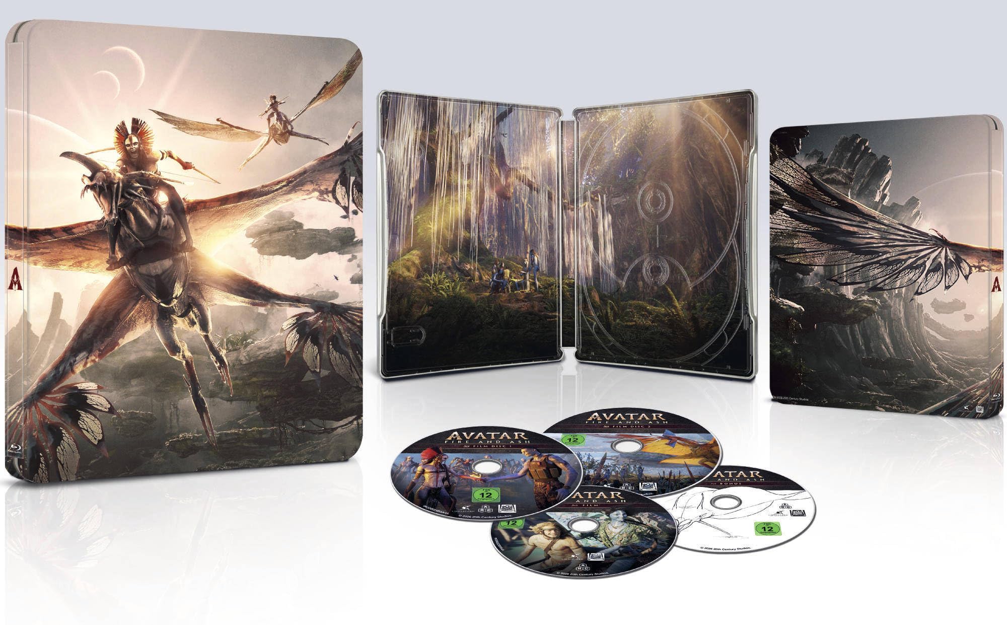 Avatar: Fire and Ash - Limitiertes Steelbook [3D Blu-ray + 2D Blu-ray + Bonus-Blu-ray]