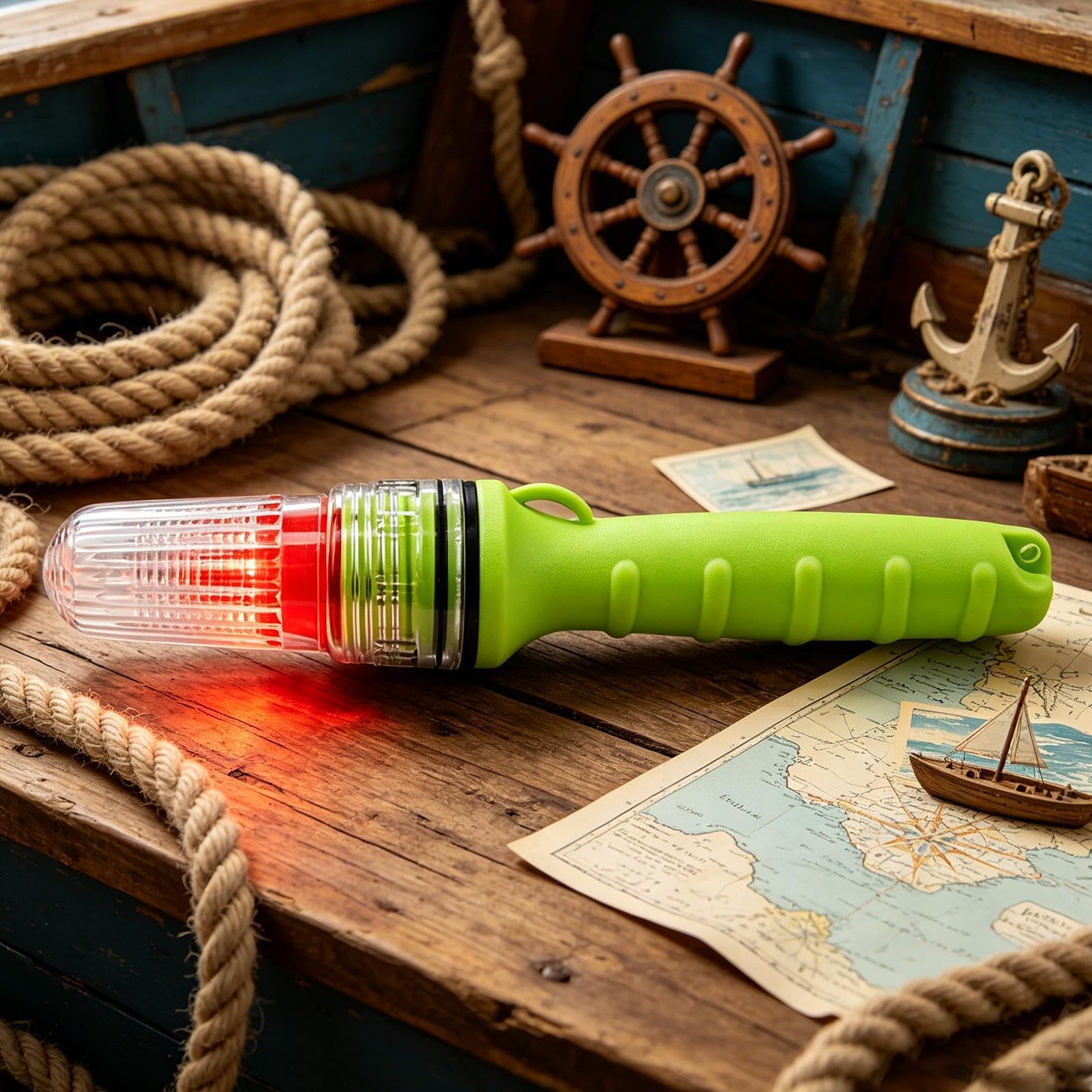 Seefahrt - Tragbare wasserdichte visuelle Signalanlage | Marine Signals | Für Notfall Boot Wasser Meer See Boe Flöße Herren Damen