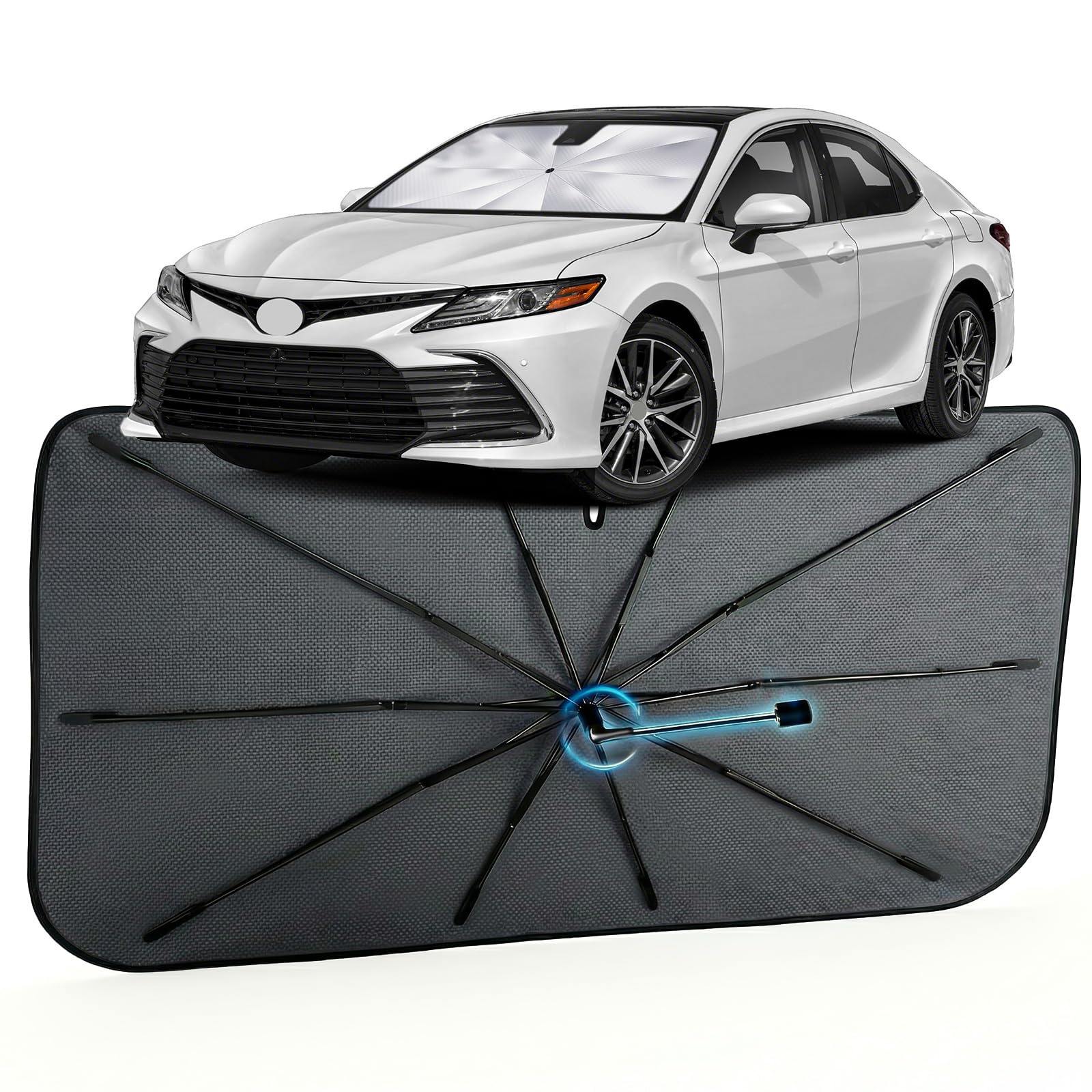 Car Windshield Sun Shade for Toyota Camry 2012-2024, 1:1 Exact Fit