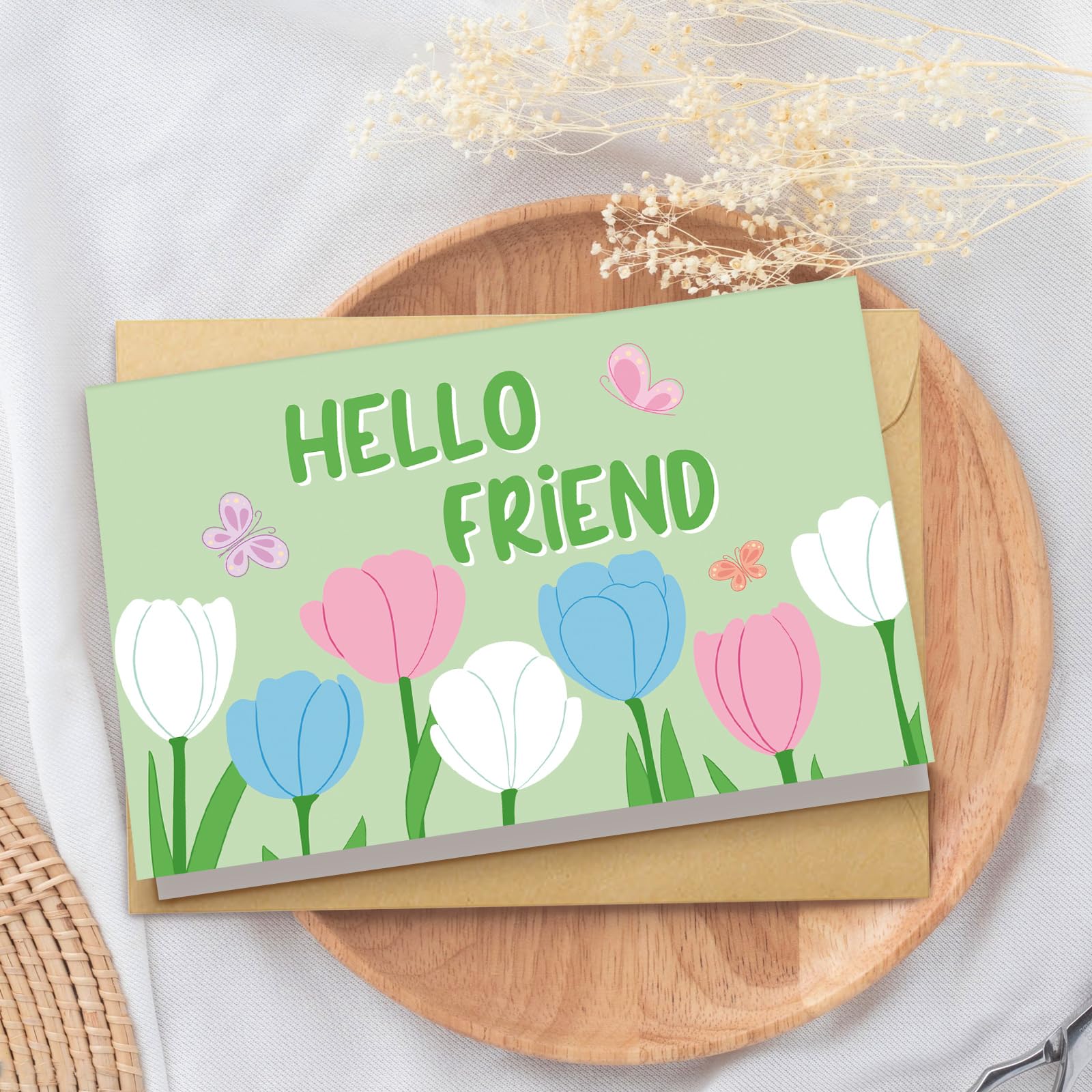 Juego de 24 bonitas tarjetas de aliento, paquete de tarjetas Sweet Thinking of You con sobres, tarjeta de apoyo colorida a granel para amigos y familiares, 4 x 6 pulgadas (6 diseños, 4 cada uno)