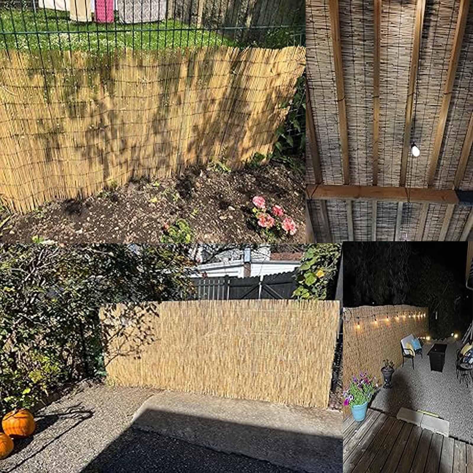 Canna di Bambu Rotolo,Recinzione in Canna Naturale,Decorazione Murale in bambù,Schermo per La Privacy del Balcone,Robusto,Facile da Installare, Divisorio per Occultamento Delimitazione(100x500cm)
