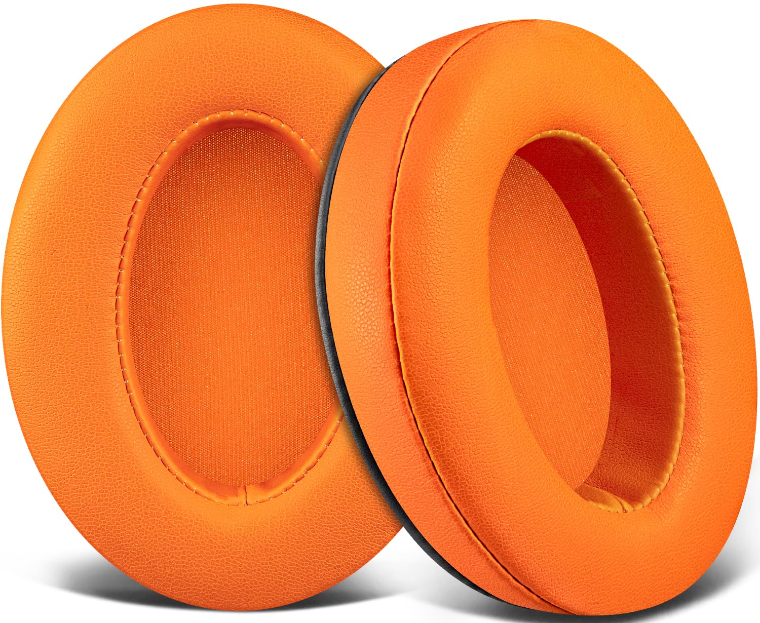 SOULWIT Protein Leather Universal Earpads for ATH M50X/M40X/MSR7, HyperX Cloud 1 2 3/Alpha/Flight/Stinger, SteelSeries Arctis, Sony MDR-7506/1ABT/1RBT/1RNC, Turtle Beach Stealth 420X/600 - Orange-image-22